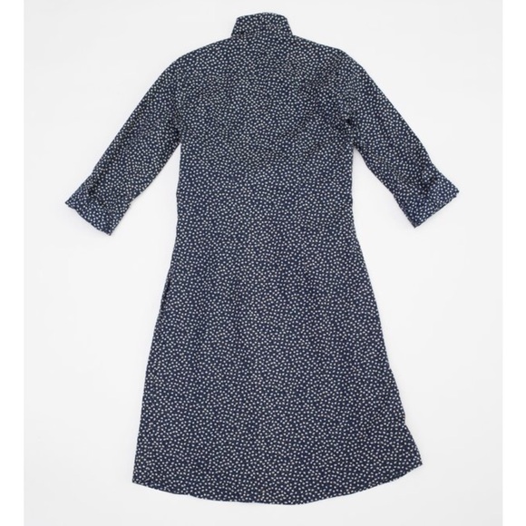 SBJ Austin Floral Laurie Tie Front Long Sleeve Dress Blue Size 2 - Picture 3 of 7